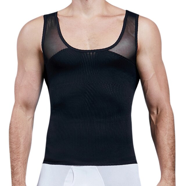 Men Compression Shirt Slimming Body Shaper Vest Tummy Control Shapewear  Abdomen Undershirt