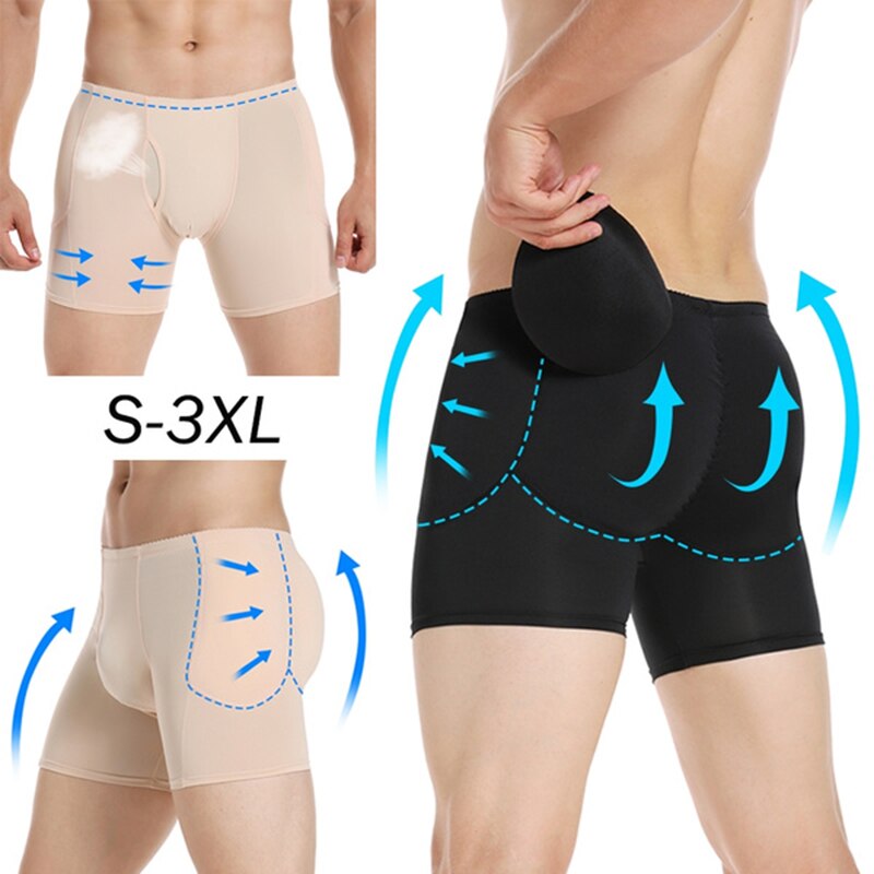 Mens Padded Shapewear Hip Enhancer Butt Lifter Slimming Body